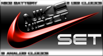 Nike Clock and Battery Widgets