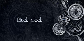 Black clock live wallpaper