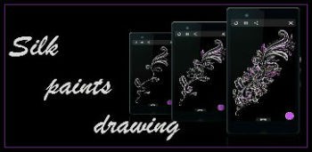 Silk paints drawing